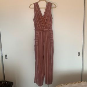 Monteau, Jumpsuit, Rustic Red, Large, Striped